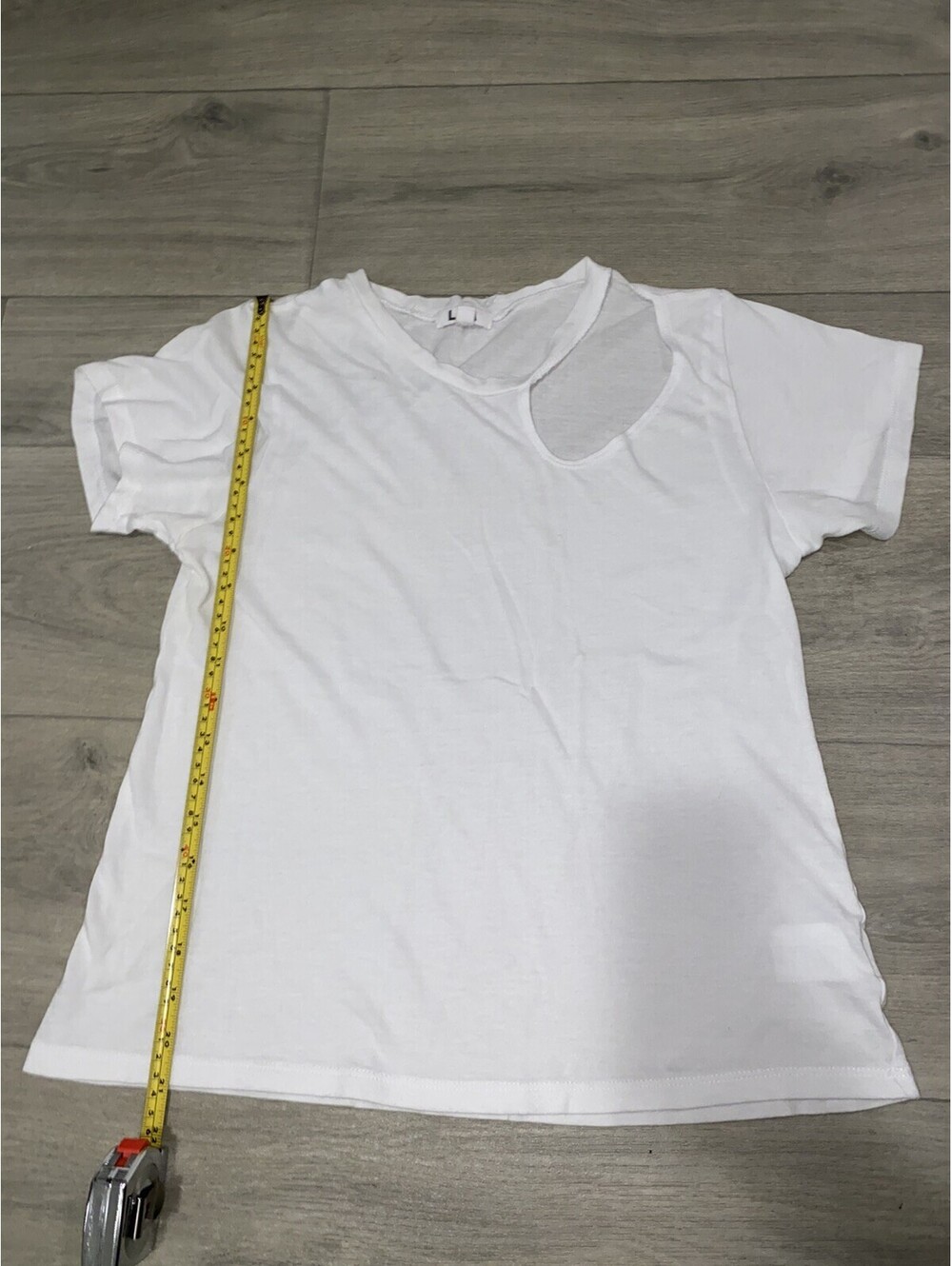 LNA Women’s white cutout short-sleeve relaxed fit t-shirt Size XS - Picture 8 of 8